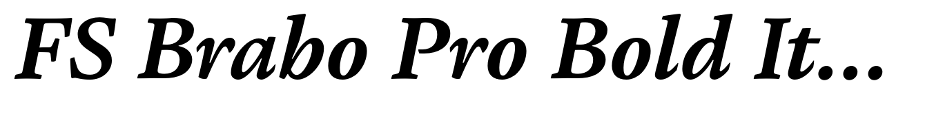FS Brabo Pro Bold Italic
